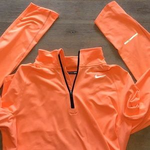 Neon orange nike half zip Clearance